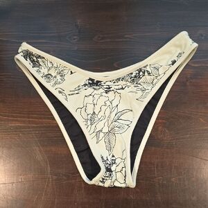 Maaji Black And White Bikini Bottoms Reverable